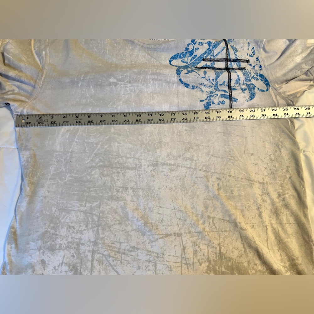 Vintage Y2K Archaic Affliction Mens Wings Blue Gray T Shirt Graphic X-Large XL - Picture 4 of 6
